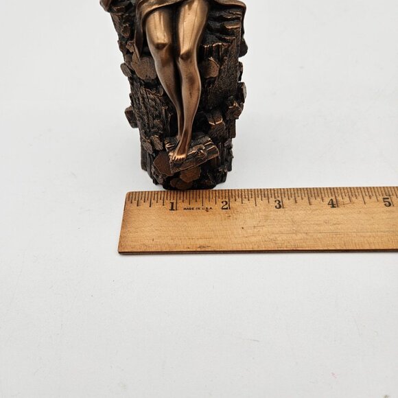 Vintage 1977 Giovanni Schoeman Cold Cast Bronze Sculpture Wood Nymph - Picture 9 of 9